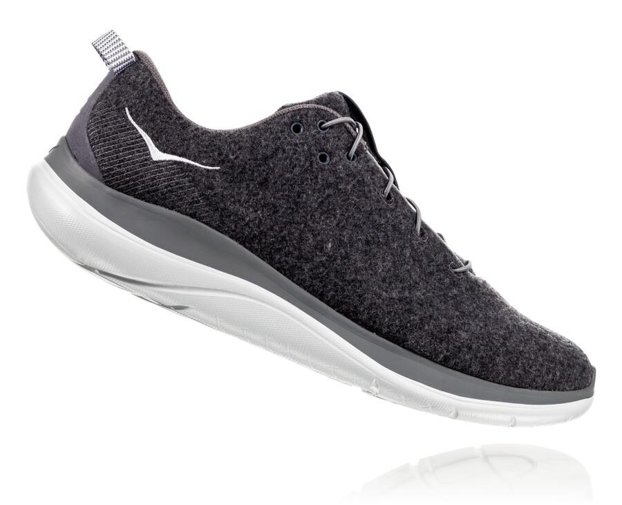 Hoka One One Running Shoes Mens Grey - Hupana Flow Wool - 07615XEVS